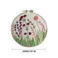 thumbnail image 3 of Beginner's Embroidery Kit - Floral Hand Embroidery Starter Set with 20cm Hoop, Cotton Fabric & Thread, Needles, Instructions - DIY Craft Gift for Adults, Home Decor (30cm x 30cm Canvas), 3 of 3