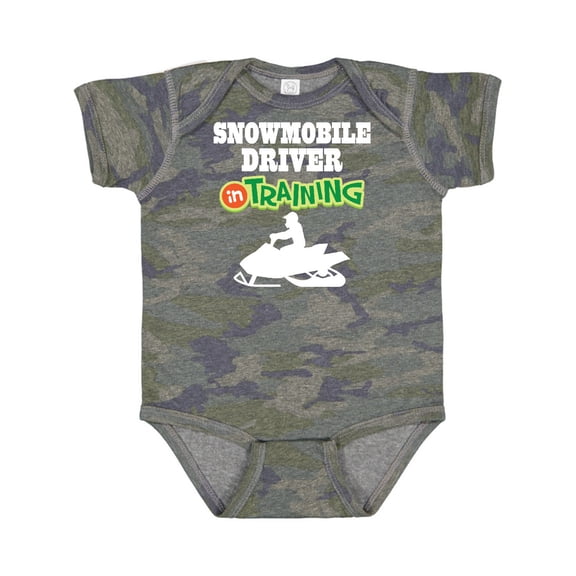 Inktastic Snowmobile Driver in Training Boys Baby Bodysuit