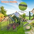 thumbnail image 4 of 71In Portable Mini Greenhouse Walk In Clear PVC Cover Roll Up Zipper Entry Doors Waterproof UV Resistant Garden Patio Backyard Hot House Indoor Outdoor Plant Seedling Grow Shelter Iron Tube Frame, 4 of 11