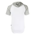 thumbnail image 2 of ZIMEGO Mens Short Sleeve Hoodie - Thin Color Block Raglan Henley T Shirt, 2 of 6