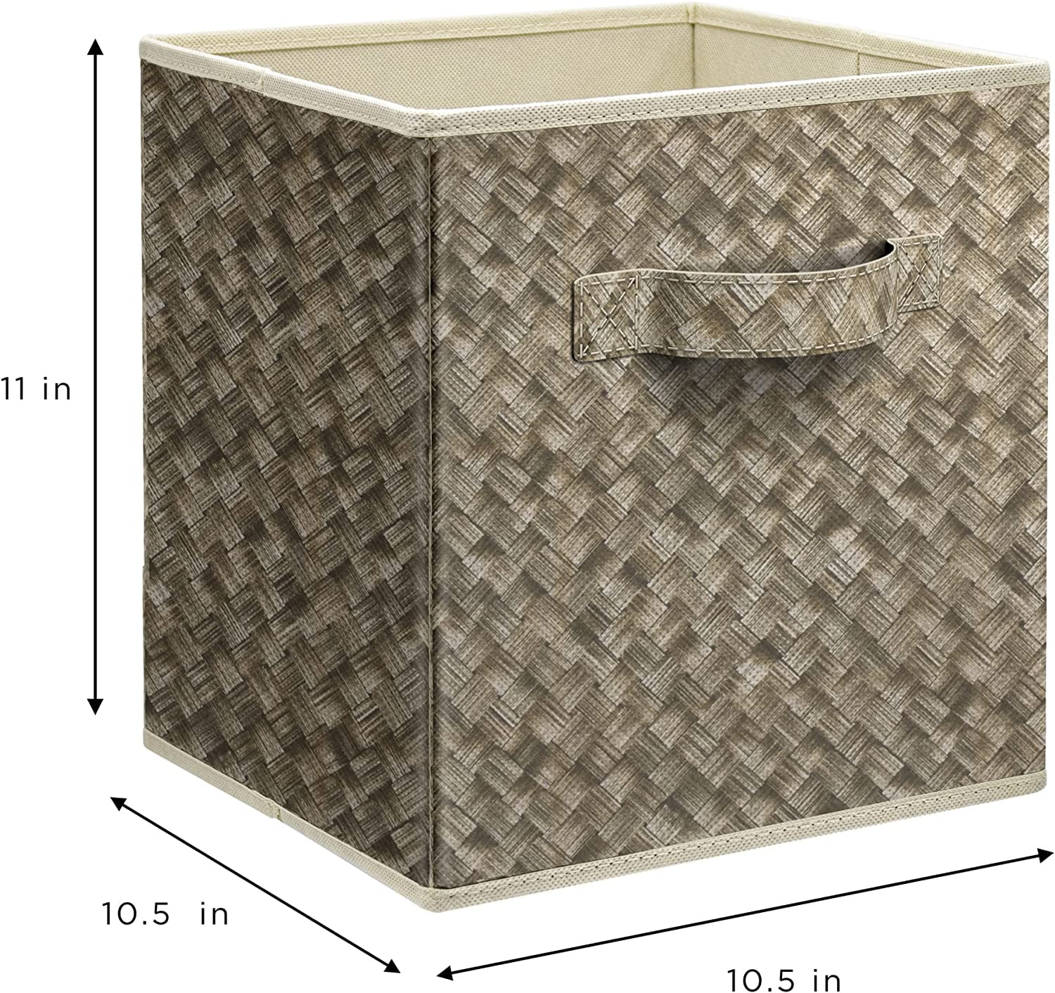 Sorbus 11-Inch Woven Fabric Storage Cubes with Handles, 4-Pack