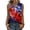 #01 Watermelon Red, variant on 4th Of July Tops for Women Usa Flag Print Button Down V-Neck Sleeveless Tunics Patriotic Flowy Slim Fit Summer Daily Wear Tees,M,#01 Red