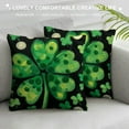 thumbnail image 3 of GOSMITH St Patricks Day Pillow Cover Polka Dots Shamrock Black Throw Pillow Cover Spring Clover Cushion Case Decoration for Home Sofa Couch, 3 of 5