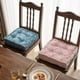 thumbnail image 3 of Xiao Hua Cojines para silla con diseño de rombos y asa, de terciopelo suave y cómodo, para sillas de comedor, de oficina y pisos de madera (rosa, 40,6 x 40,6 cm), 3 of 5