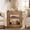 Brown, variant on Fnova End Table Farmhouse Square Side Table with Storage, Wooden Sofa Table with Central Hollow Design, Modern Bedside Table, Easy Assembly, for Living Room, Bedroom, Nightstand, Dark Walnut