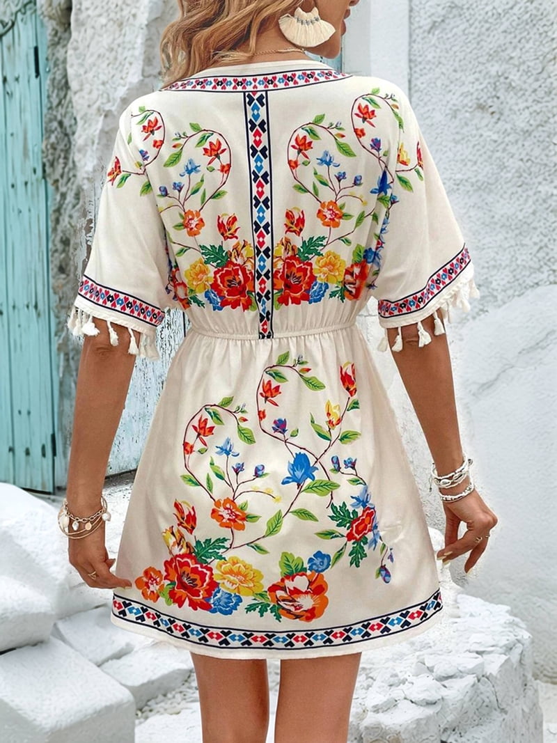 sachin and babi light blue dress La Primavera Embroidered Mexican Dress main image 0