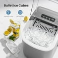 thumbnail image 6 of Moifoi Ice Maker , Portable Ice Machine 26.5 lbs/24 H, Ready in 6 Mins/9 Pcs Bullet Ice with Self-Cleaning, Ice Scoop and Basket,Gray, 6 of 7