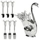 thumbnail image 2 of Postre de metal Pastelería Forks Forks Con Soporte De Almacenamiento Sirviendo Comida Flotware Bebida Calientes Cucharadas De Tailware Decorativo Plata Inevent HA010846-02B, 2 of 7