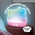 thumbnail image 3 of Hello Kitty Sunrise Alarm Clock with Wake-Up Light, RGB Color-Changing Night Light & Ambient Lamp, LED Time/Date/Temperature Display, USB Powered with Device Charging Port (Pink), 3 of 6