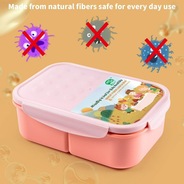  MISS BIG Lunch Box,Bento Box,Bento Box for Adults,Bento Lunch  Box for Adults,Leak Proof,No BPAs and No Chemical Dyes,Dishwasher and  Microwave Safe Lunch Containers for Adults (White L): Home & Kitchen