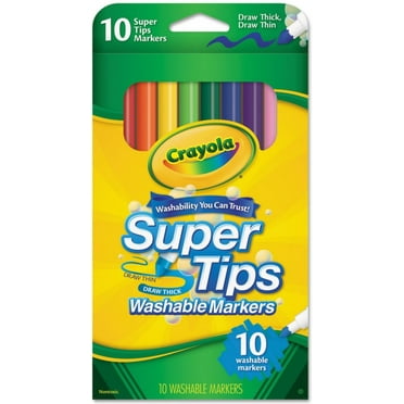 Crayola Super Tip Markers Washable 10 Count (4 Pack)