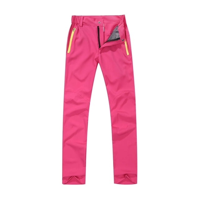 cfhntfmh Pantalon de Randonnée pour Femmes Mode Taille Mi-Haute Pantalon Long Extérieur Coupe-Vent Imperméable Pantalon d'Entraînement avec Poches