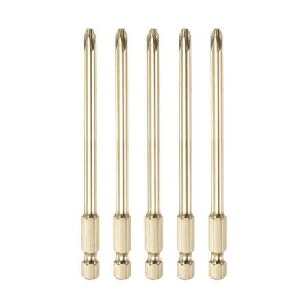 

Uxcell 5pcs PH2 Phillips Head Screwdriver Drill Bit 4 Length 0.2 Dia 1/4 Inch Hex Shank S2 Steel Magnetic Cross Head