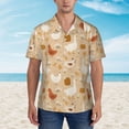 thumbnail image 2 of Susaid Autumn and Thanksgiving Print Hawaiian Shirts for Men Women,Hawaiian Summer Short-Sleeve Casual Relaxed-Fit Button-Down,3X-Large, 2 of 7