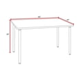 thumbnail image 4 of Regency Kee 66 x 24 in. Folding Training Seminar Table- Neo Walnut Top, Black Legs, 4 of 9