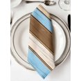thumbnail image 2 of nqOlkjepod Blue Brown Wood Grain Cloth Napkins Set of 8 Reusable Dinner Napkins, Farmhouse Country Chic Stripes Cocktail Napkin Washable Table Napkins for Wedding/Holiday Party/Baby Shower 20"x20", 2 of 8
