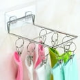 thumbnail image 3 of Hat and Sock Rack Multifunctional Wall Mounted Stainless Steel Clothes Hanger with 8/10 Pegs, 3 of 8
