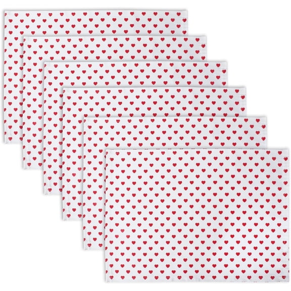 Valentine's Day Table Top Collection, Placemat Set, 12x18, Little Hearts, 4 Piece