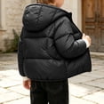 thumbnail image 2 of Jalioing Toddler Kids Puffer Jacket Solid Color Long Sleeve Zipper Winter Coat Thick Thermal Hooded Jacket Outerwear, 2 of 9