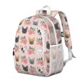 thumbnail image 2 of Pink French Bulldog Flowers Florals Backpack for School,Cute School Bag,Schoolbag with Adjustable Shoulder Straps & Padded Back,15"x11.42"x5.5", 2 of 6
