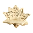 thumbnail image 2 of Cififendec Lotus Cutout Pine Wood Floating Shelf, 12.99"×10.23", Wall Mount Plant Display Rack for Boho Bedroom Apartment Decor Storage, 2 of 5
