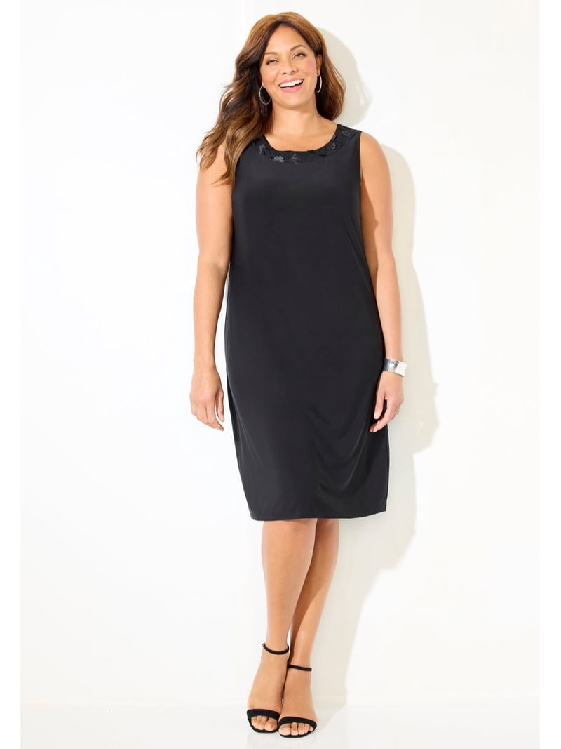 Catherines Women's Plus Size Floral Mesh Jacket Dress - Walmart.com