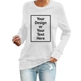 thumbnail image 4 of Customizable Women's Hoodless Sweatshirt DIY Photo Text Design Comfortable Casual Fashion Top, 4 of 7