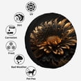 thumbnail image 4 of 3D Gold Abstract Flower Pattern Polyester Universal Spare Wheel Tire Cover Wheel Covers for Trailer RV SUV Truck Camper, 4 of 5