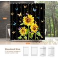 thumbnail image 2 of Sunflower Shower Curtain,Black Shower Curtain for Bathroom with 12 Hooks,Polyester Fabric Shower Curtain Sets Machine Washable Waterproof Modern Bath Curtain Decor 72''''X 72'''', 2 of 6