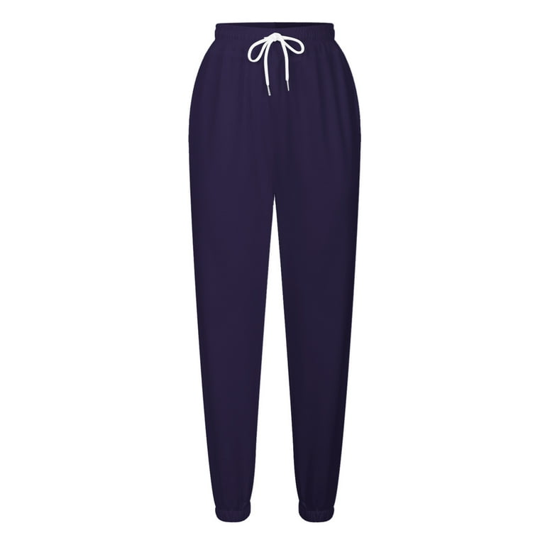 Plain navy online blue jogging bottoms