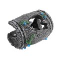 thumbnail image 1 of Decoraciones de acuario adorno de tronco de árbol hueco resina accesorios para peces gris verde azul 3.15" de longitud, 1 of 7