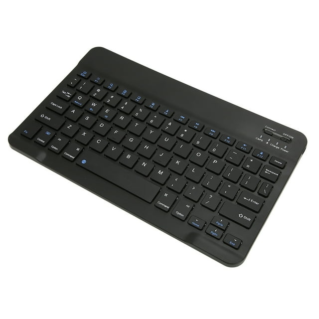 Teclado inalámbrico Bling Bling 78 teclas delgado ergonómico recargable portátil para teléfono portátil tableta color negro