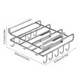 thumbnail image 3 of Organizadores de armario y almacenamiento Estante de almacenamiento de acero Estante multiusos debajo del estante Soporte para tazas Soporte para tazas de café sin perforaciones Papel de cocina Envolt, 3 of 6