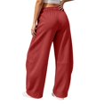 thumbnail image 6 of Womens Barrel Sweatpants, Baggy Wide Leg Lounge Pants Drawstring Elastic Waist Soft, 6 of 7