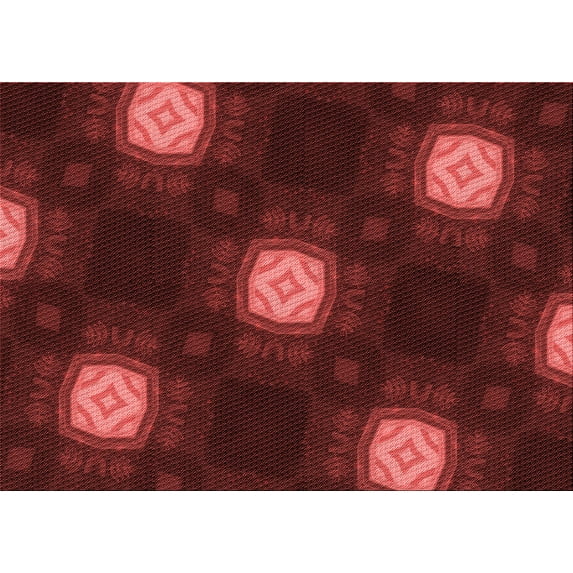 Ahgly Company Indoor Rectangle Patterned Maroon Red Area Rugs, 7' x 9'