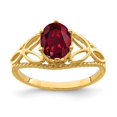 thumbnail image 1 of 14K Yellow Gold 8x6mm Oval Created Ruby ring, 1 of 1