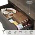 thumbnail image 2 of Homfa 4 Drawer Dresser for Bedroom, Wooden Handless Chest of Drawers, Modern Nightstand Storage Cabinet for Living Room, Dark Brown, 2 of 9