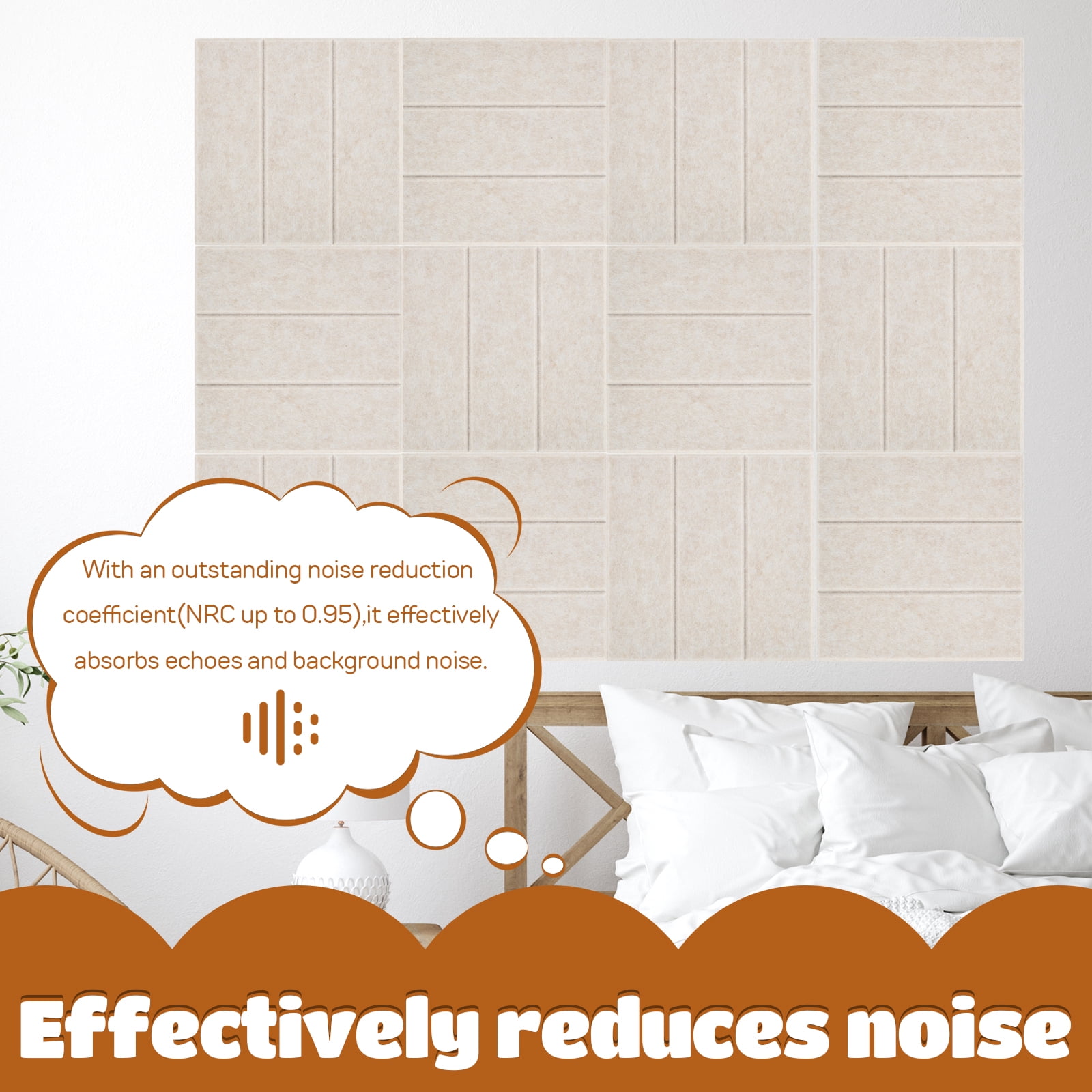 12PCS Felt Bulletin Board Tiles with Adhesive Tabs and Pushpins Felt Wall Tiles Push Pin Board Wall Organizer for Office Home Decoration