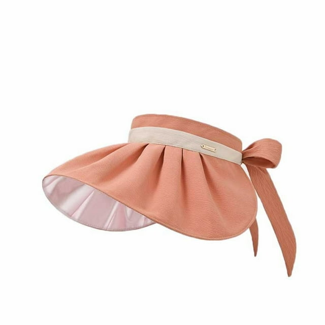 Red Sun Hat For Ladies Summer Foldable Thin Large Brim Empty Hat For Outdoor Sun Protection Lightweight And Comfortable Design Free Size
