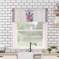 thumbnail image 4 of Kitchen Curtains Valances for Small Windows, Independence Day USA Flag Short Curtain Valance for Living Room, Red Blue White Flowers in A Bottle Rod Pocket Blinds Window Printed Drapes 54x18 Inch, 4 of 6