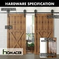 thumbnail image 3 of Homacer Black Rustic Sliding Barn Door Hardware Kit, for Two/Double Doors, 7.5ft Long Flat Track, Spoke Wheel Design Roller, Heavy Duty, for Interior & Exterior Use, 3 of 3
