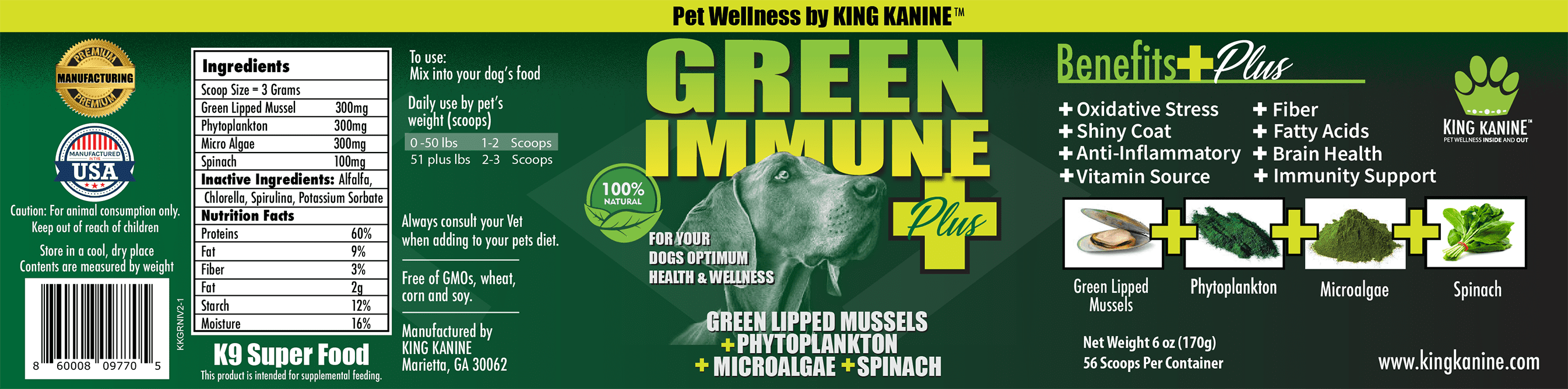 Green Immune Plus+ Super Food. Multivitamins and Minerals!