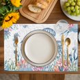 thumbnail image 4 of Coastal Jellyfish Placemats Set of 4, Summer Beach Nautical Ocean Coral Seahorse Placemats for Dining Table, Place Mats for Kitchen Tabletop, Waterproof Wipeable Dining Table Mats Set, 4 of 9