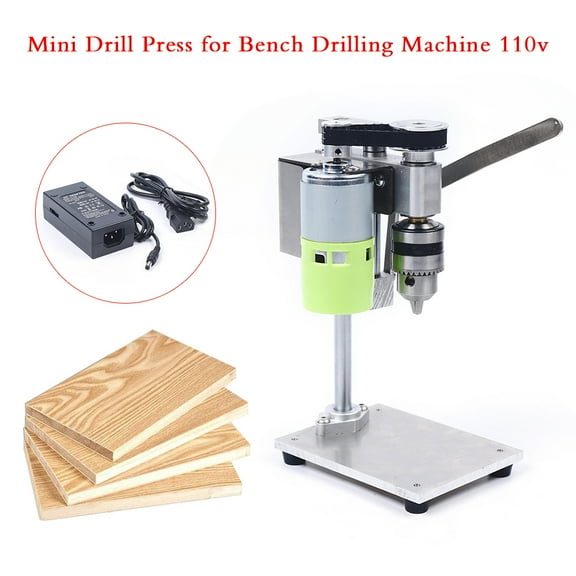 Aiqidi Mini Bench Top Drill Press Machine Electric Jewelry Metal Drill Press Tool Tabletop Work Bench Milling Machine for Wood Metal