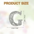 thumbnail image 2 of Uxcell Letters Brooch Pins, Letter Initial Rhinestone Brooch Metal Broaches Pins for Women Men Breastpin Gifts Jewelry Letter G, 2 of 7