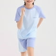 thumbnail image 3 of Hienoo Toddler Girls Sports Outfits Casual Short Sleeve T Shirt Shorts Set, Sizes 4-5T, 3 of 3