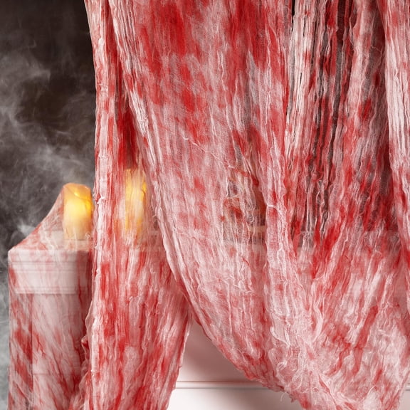 Ebaokuup 2-Pack 85" x 59" Extra Large Halloween Door Curtains, Bloody Handprint Doorway Decorations