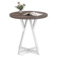 thumbnail image 1 of Gymax 31.5 Inch Round Dining Table for 2-4 Thick Wooden Tabletop Metal Pedestal Base, 1 of 10