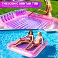thumbnail image 3 of Swimline Original XL Suntan Tub Outdoor Relaxing Water Lounger, Pink/Purple, 3 of 9