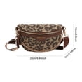thumbnail image 2 of HUISZJ Leopard Printed Shoulder Bag, Trendy Fanny Crossbody Bag with Adjustable Strap, Fashion Sling Bag for Women Work Travel Outdoor (Brown), 2 of 10